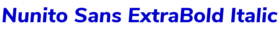 Nunito Sans ExtraBold Italic フォント